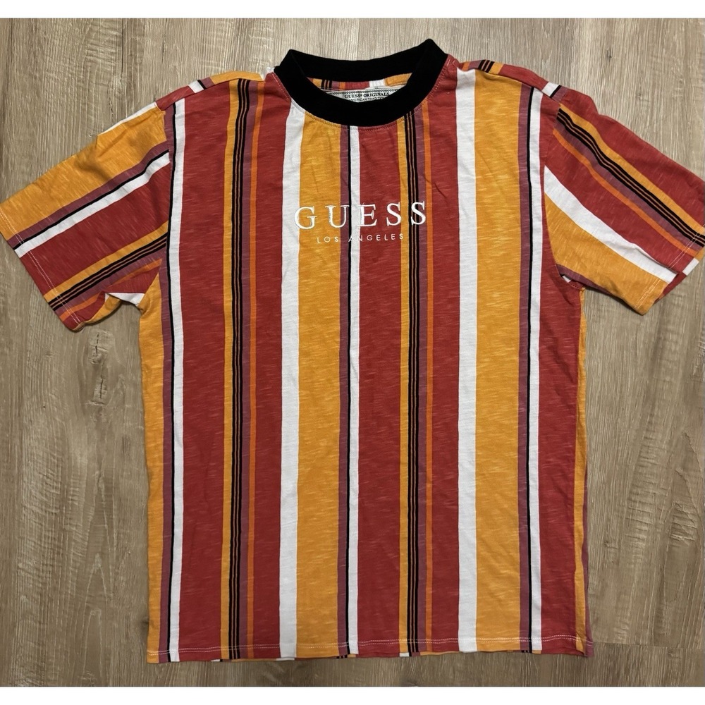 Vintage Guess Jeans Striped T-Shirt Size S - 90s/2000s Retro Streetwear Rare